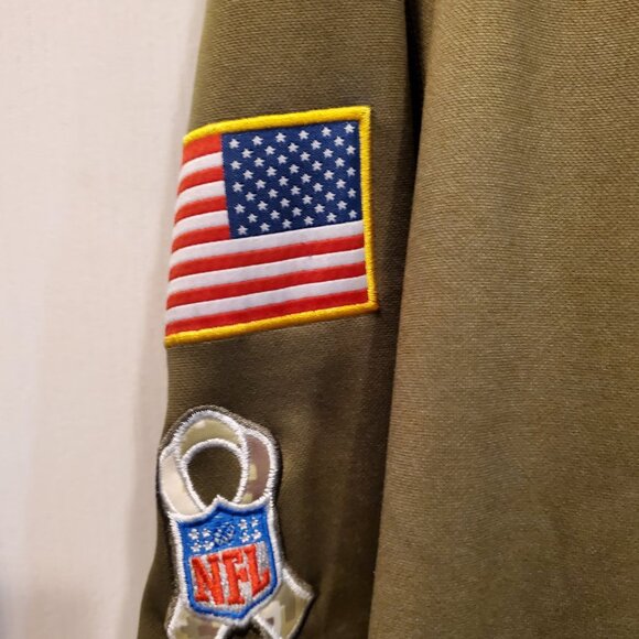 🏈 Green Bay Packers Nike Salute to Service XXL Therma-Fit Hoodie (Olive Green) - Picture 3 of 6